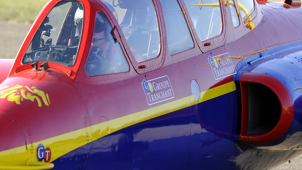 Cockpit view of Groupe Tranchant Fouga CM-170 Magister